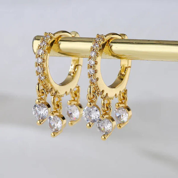 Zircon Embedded Earrings